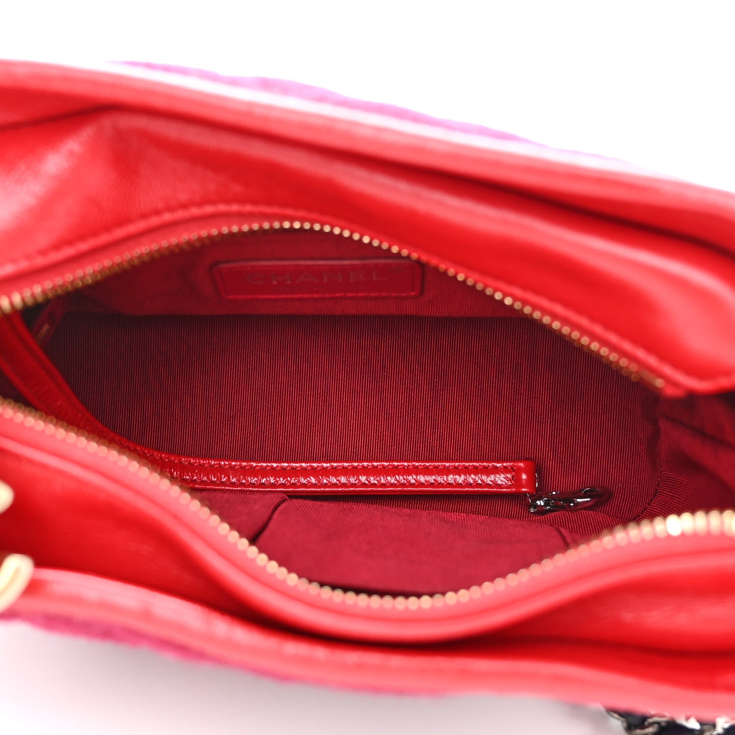 Chanel Wool Calfskin Quilted Small Gabrielle Hobo Red 5 of 10