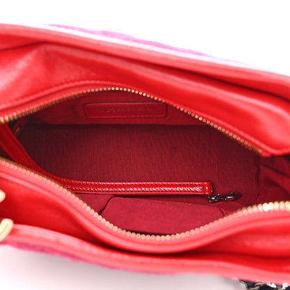 Chanel Wool Calfskin Quilted Small Gabrielle Hobo Red 5 of 10