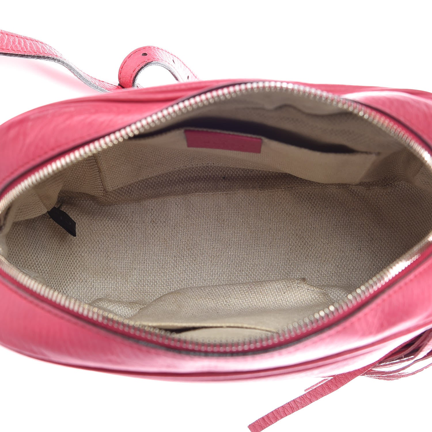 Gucci Pebbled Calfskin Small Soho Disco Bag Bright Bougainvillea 7 of 17