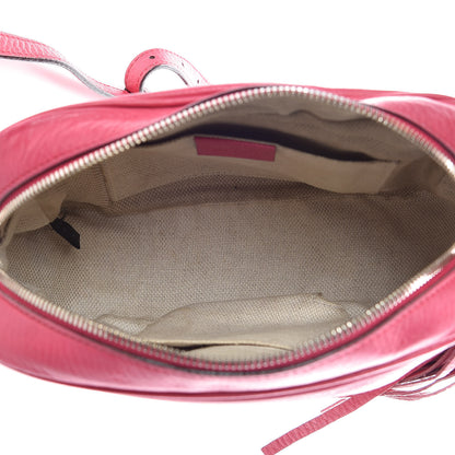 Gucci Pebbled Calfskin Small Soho Disco Bag Bright Bougainvillea 7 of 17