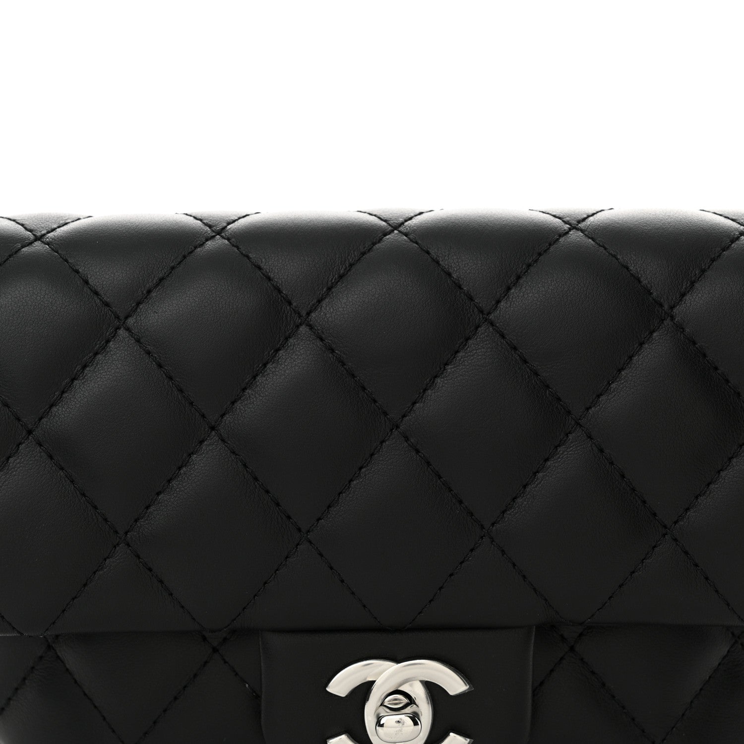 Chanel Calfskin Quilted CC Uniform Flap Belt Bag Black 8 of 12