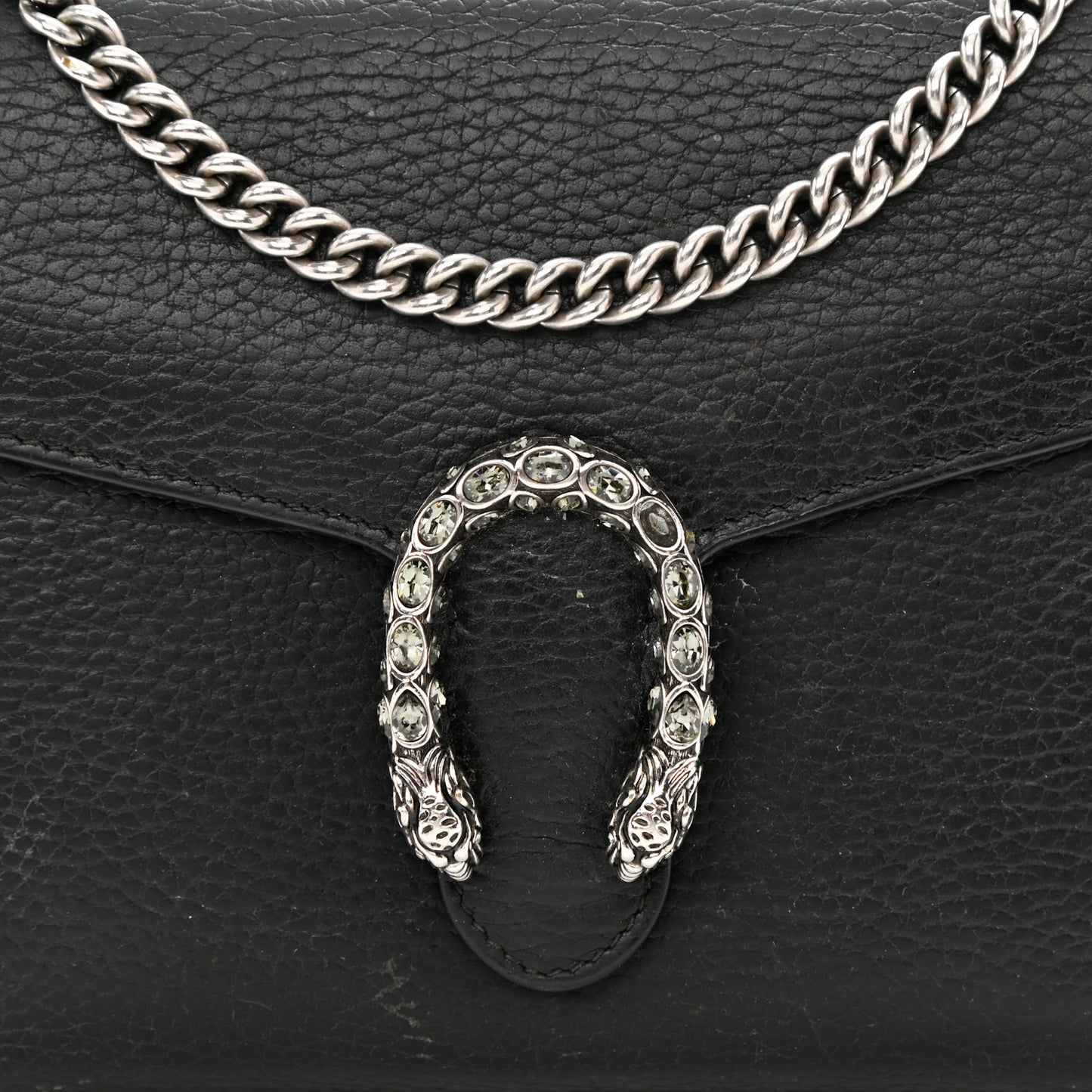 Calfskin Mini Dionysus Chain Wallet Black
