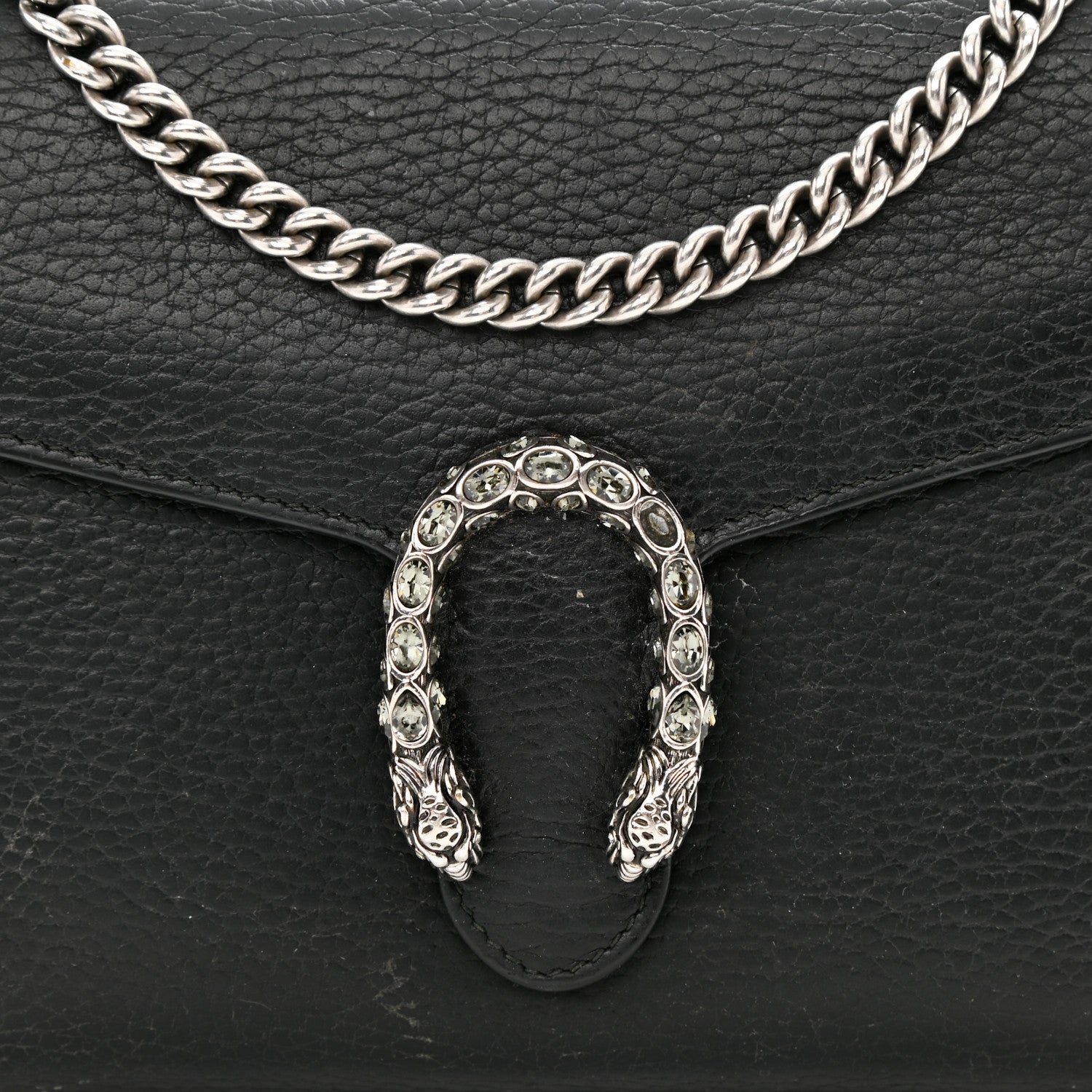 Gucci Calfskin Mini Dionysus Chain Wallet Black 7 of 12
