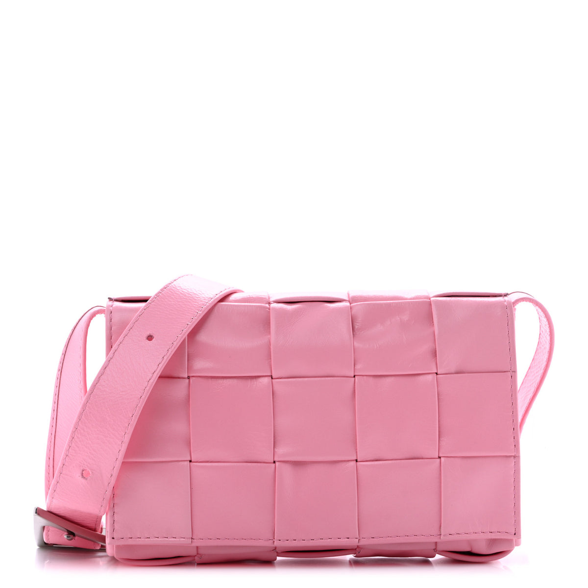 Bottega Veneta Paper Calfskin Maxi Intreccio Small Cassette Crossbody Bag Ribbon 1 of 13