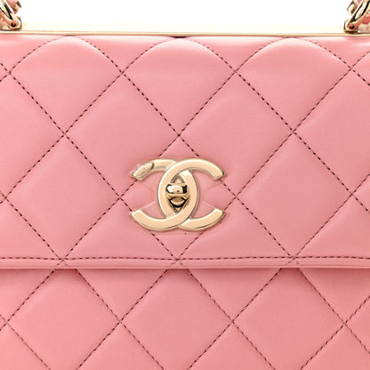 Chanel Lambskin Quilted Small Trendy CC Flap Dual Handle Bag Light Pink 7 of 9