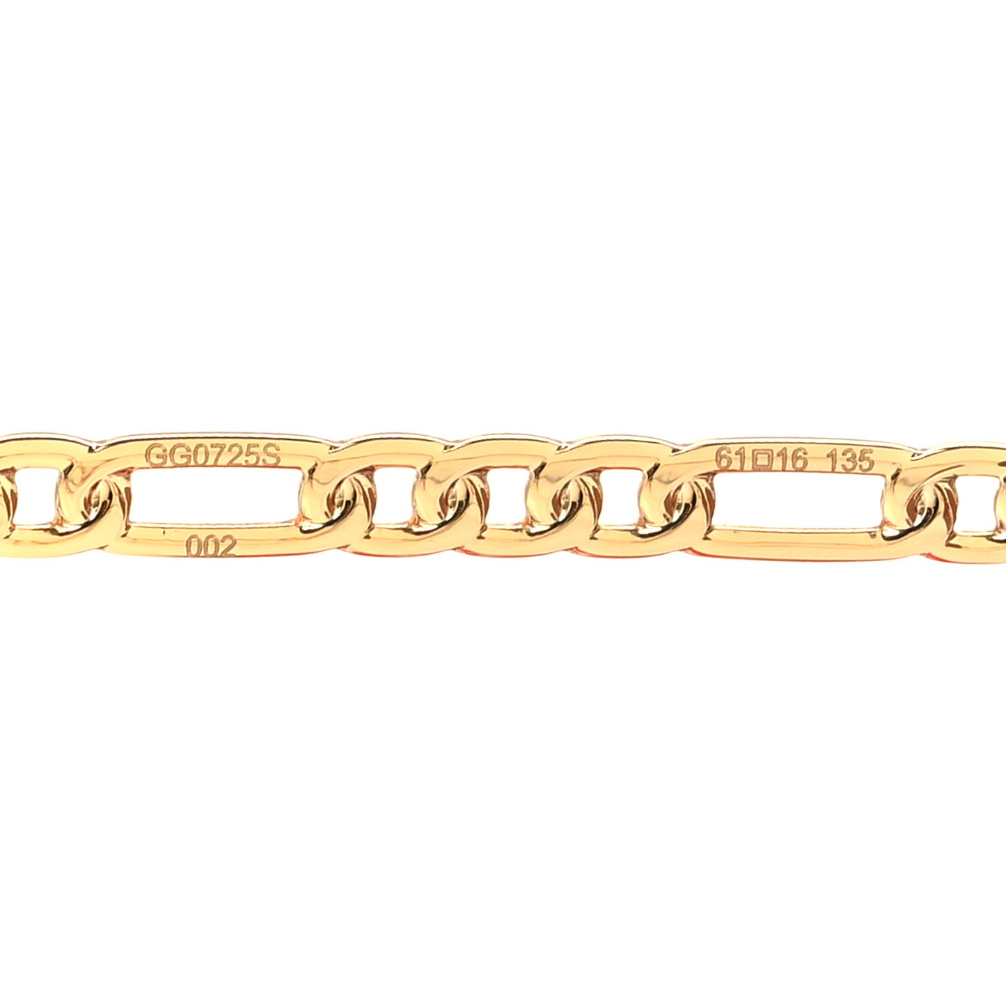 Aviator Charm Chain Sunglasses GG0725S Gold