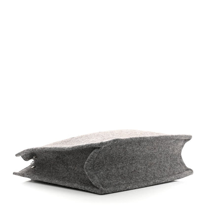 Saint Laurent Wool Calfskin Rive Gauche Tote Grey 4 of 10