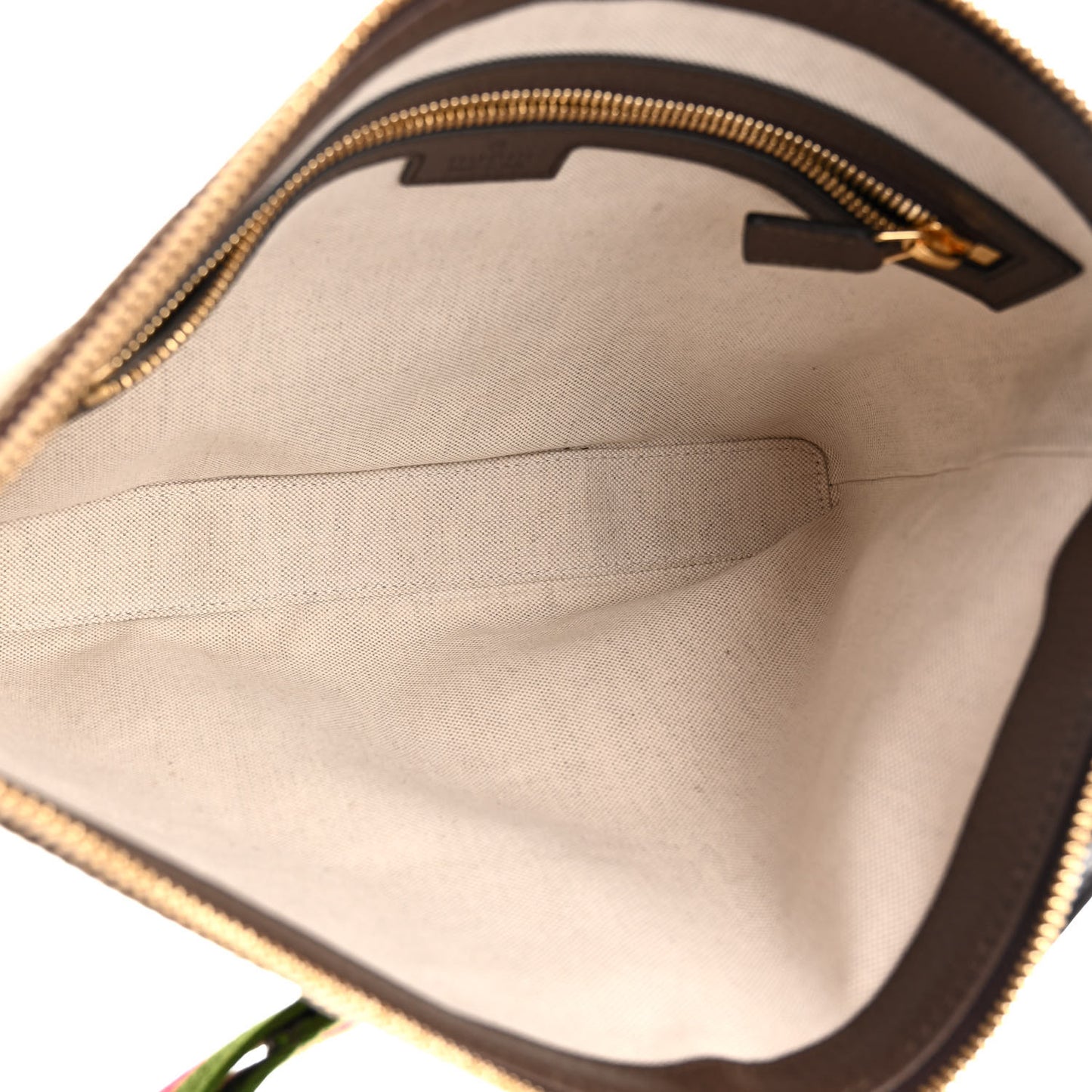 Monogram Jumbo GG Textured Dollar Calfskin Web Wristlet Messenger Bag Camel Ebony New Acero