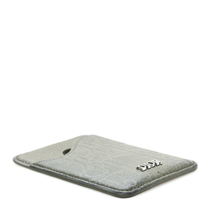 Christian Dior Grained Calfskin Embossed Dior Gravity Magnetic Saddle Card Holder Kaki 4 of 5