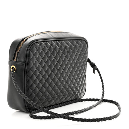 Gucci Calfskin Web Trapuntata Small GG Shoulder Bag Black 3 of 12