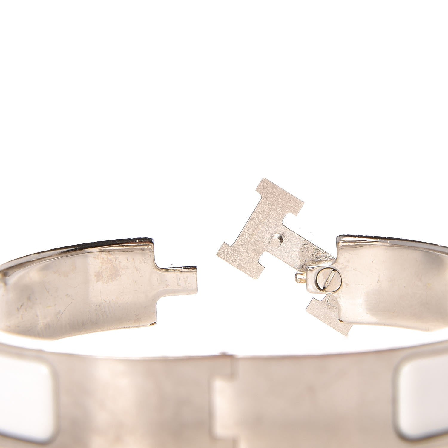 Hermes Enamel Narrow Clic Clac H Bracelet PM White 3 of 5