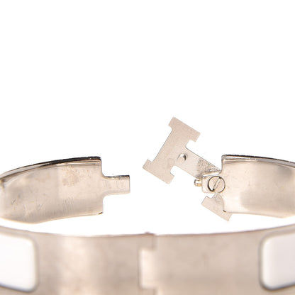 Hermes Enamel Narrow Clic Clac H Bracelet PM White 3 of 5