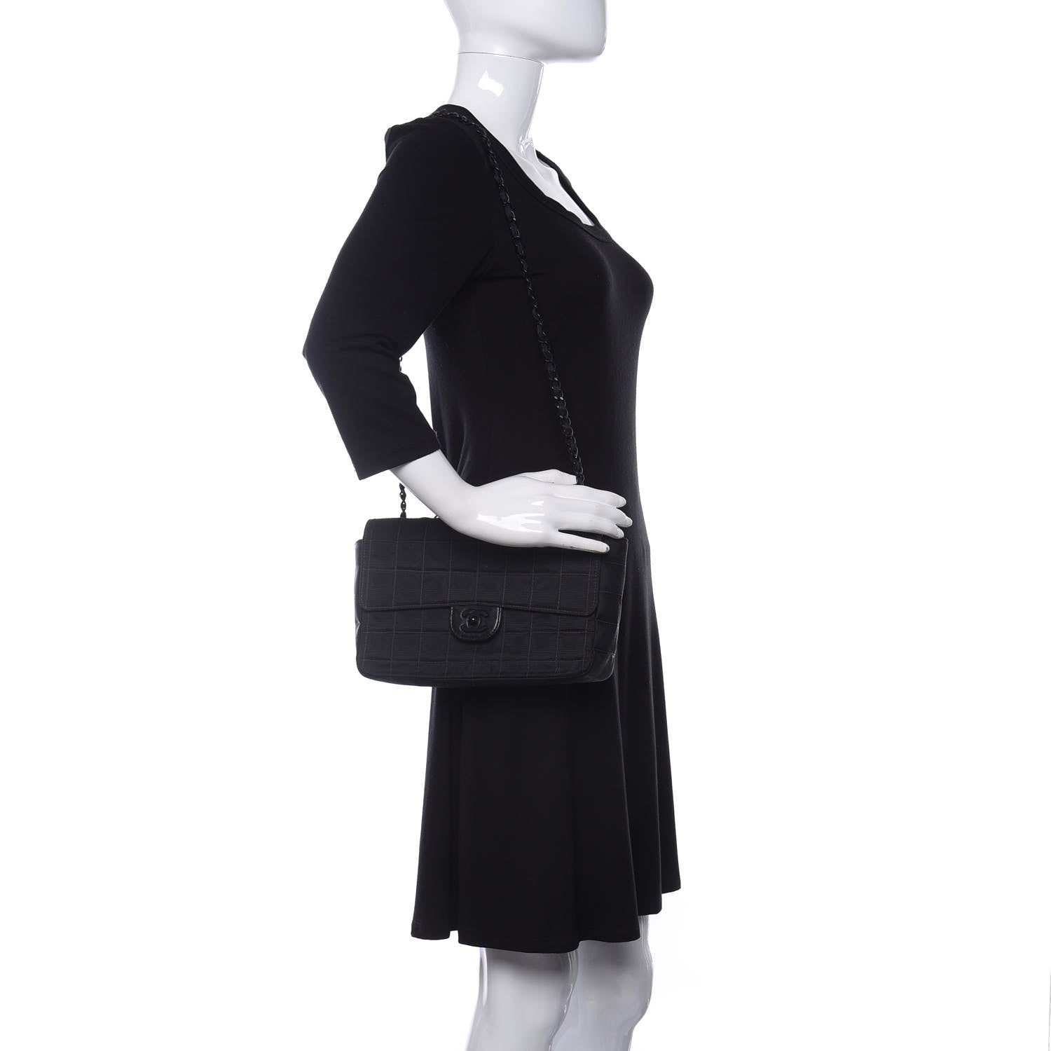 Chanel Nylon Medium Travel Flap Black 2 of 13