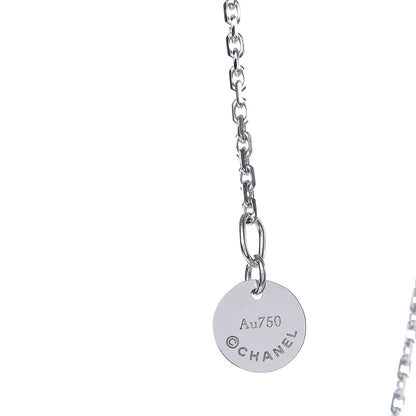 Chanel 18K White Gold Ceramic Ultra Pendant Necklace White 7 of 10