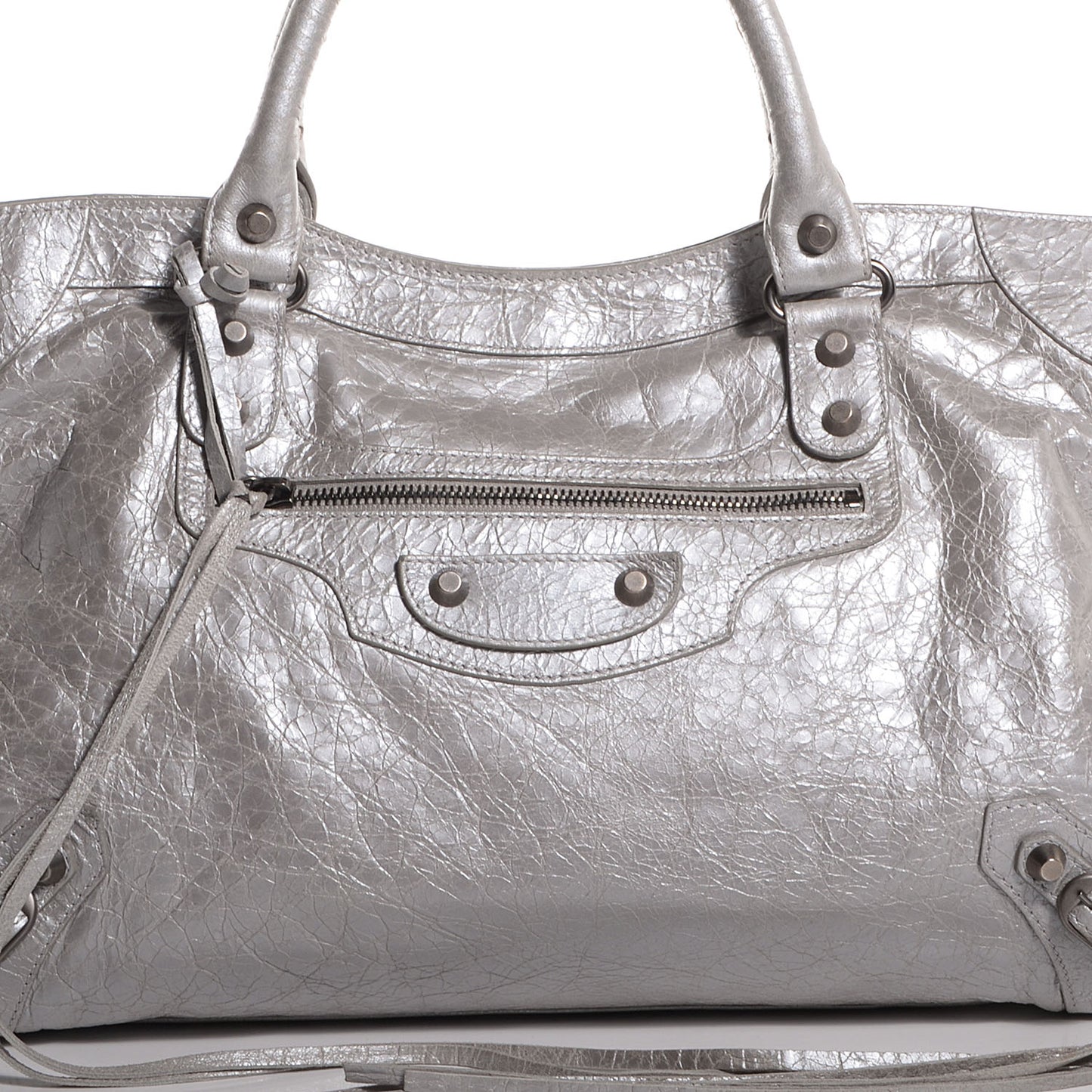 Agneau City Metallic Silver Hardware