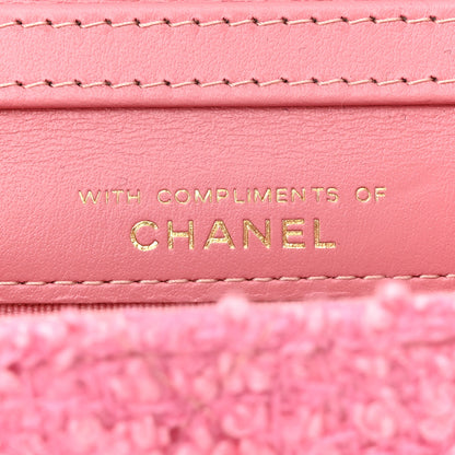 Chanel Tweed Quilted Flap Chain Waist Bag Pink 7 of 13