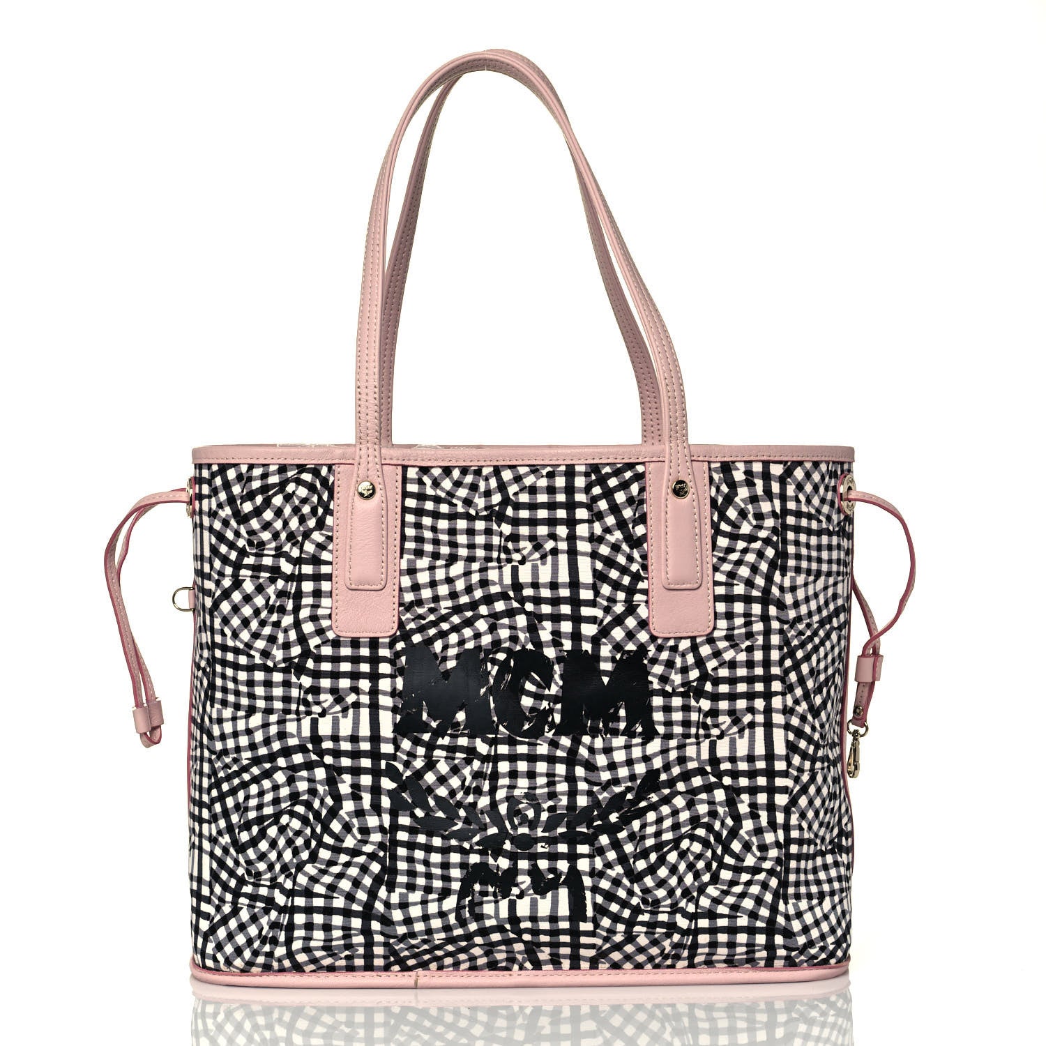MCM Visetos Medium Liz Reversible Shopper Tote Soft Pink 12 of 19
