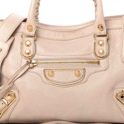 Balenciaga Chevre Gold Metallic Edge Hardware S City Beige Praline 10 of 10