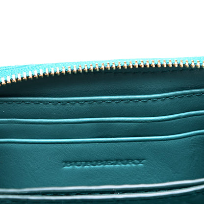 Burberry Patent London Compact Zip Around Wallet Aqua Green 5 of 10