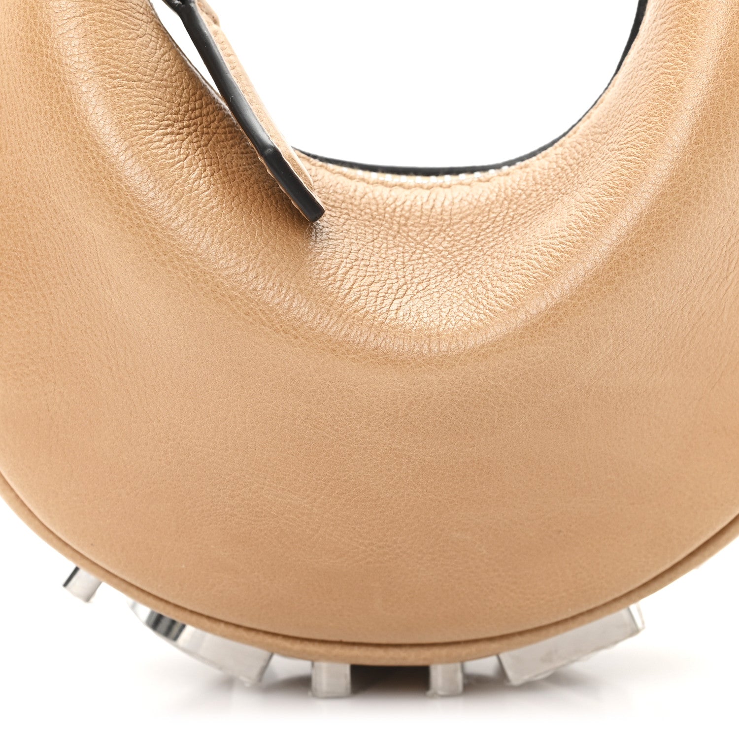 Fendi Vitello Grace Nano Fendigraphy Hobo Charm Miele Scuro 6 of 8