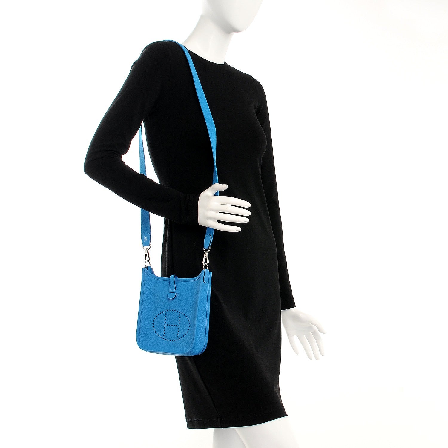 Hermes Taurillon Clemence Evelyne TPM Bleu Zanzibar 2 of 9