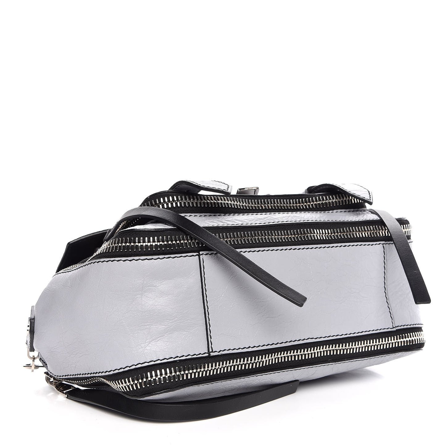 Paper Lambskin Medium PS1 Plus Zip Satchel Dove Grey