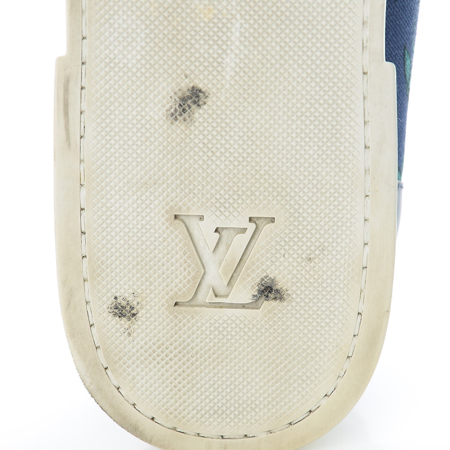 Louis Vuitton Canvas Printed Match-Up Slip On Sneakers 12 Blue 9 of 12