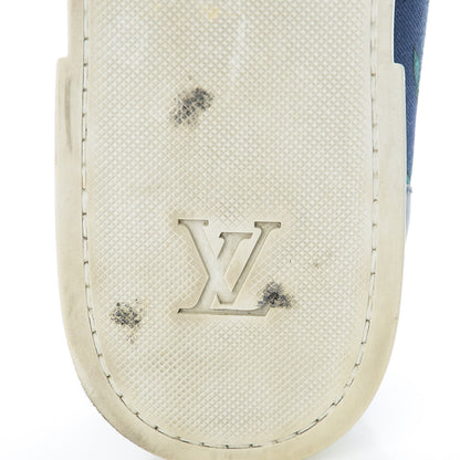 Louis Vuitton Canvas Printed Match-Up Slip On Sneakers 12 Blue 9 of 12