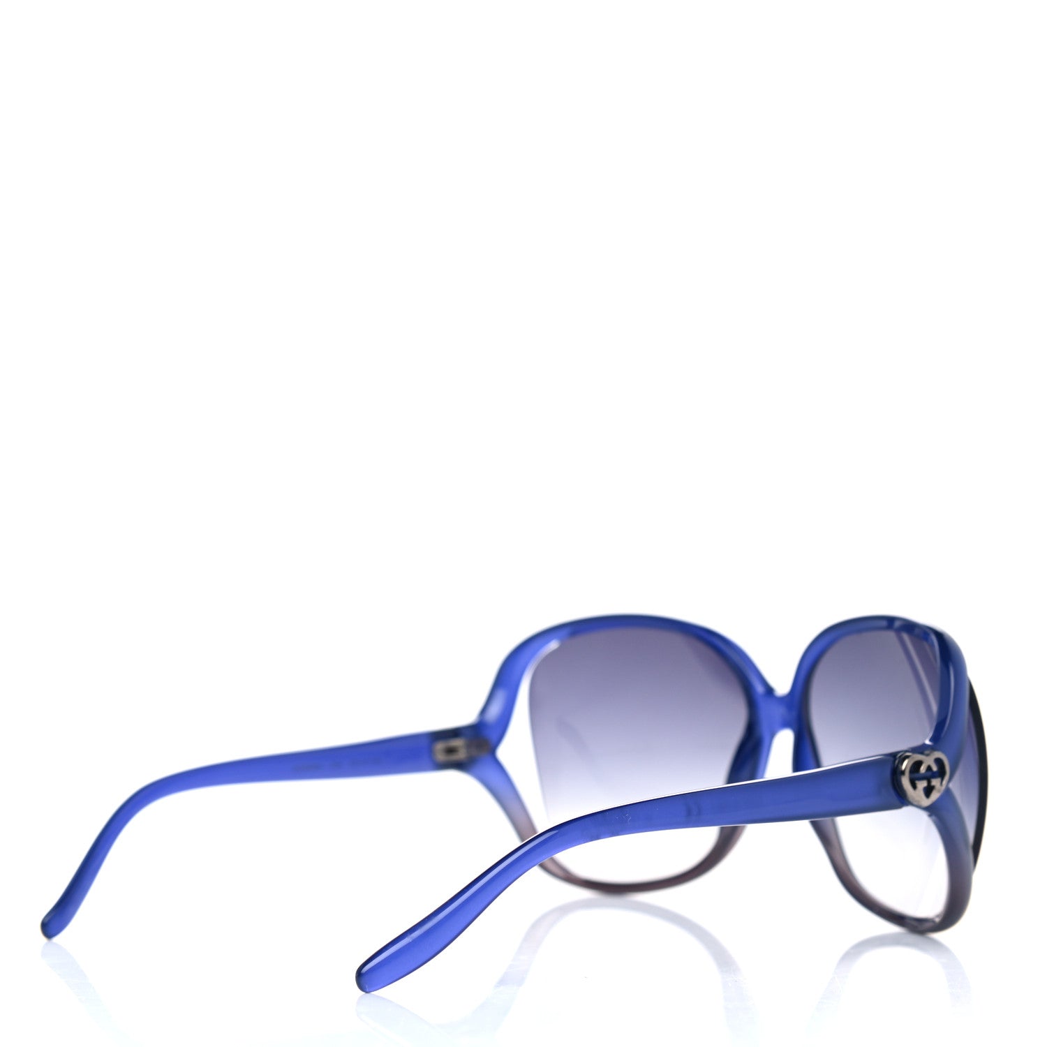 Gucci Acetate Oversized Round Sunglasses GG0080SK Blue 4 of 4