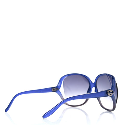 Gucci Acetate Oversized Round Sunglasses GG0080SK Blue 4 of 4