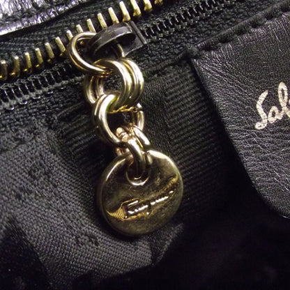 FASHIONPHILE SalavatoreFerragamoLeatherShoulderBagBlack 10 of 11