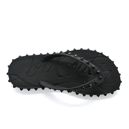 Christian Louboutin Rubber Spike Loubi Donna Flip Flop 37 Black 7 of 10