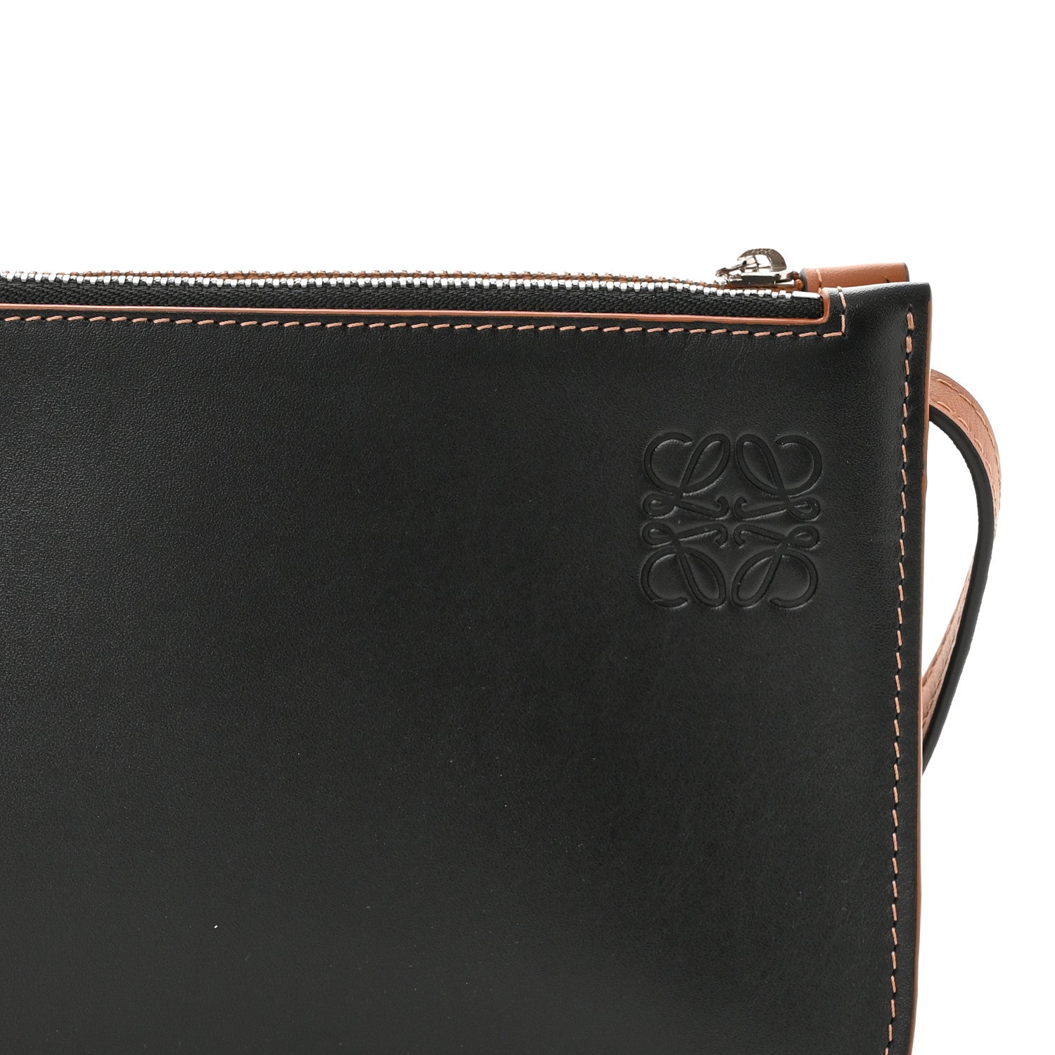 Loewe Smooth Calfskin Double Zip Crossbody Black Tan 8 of 10