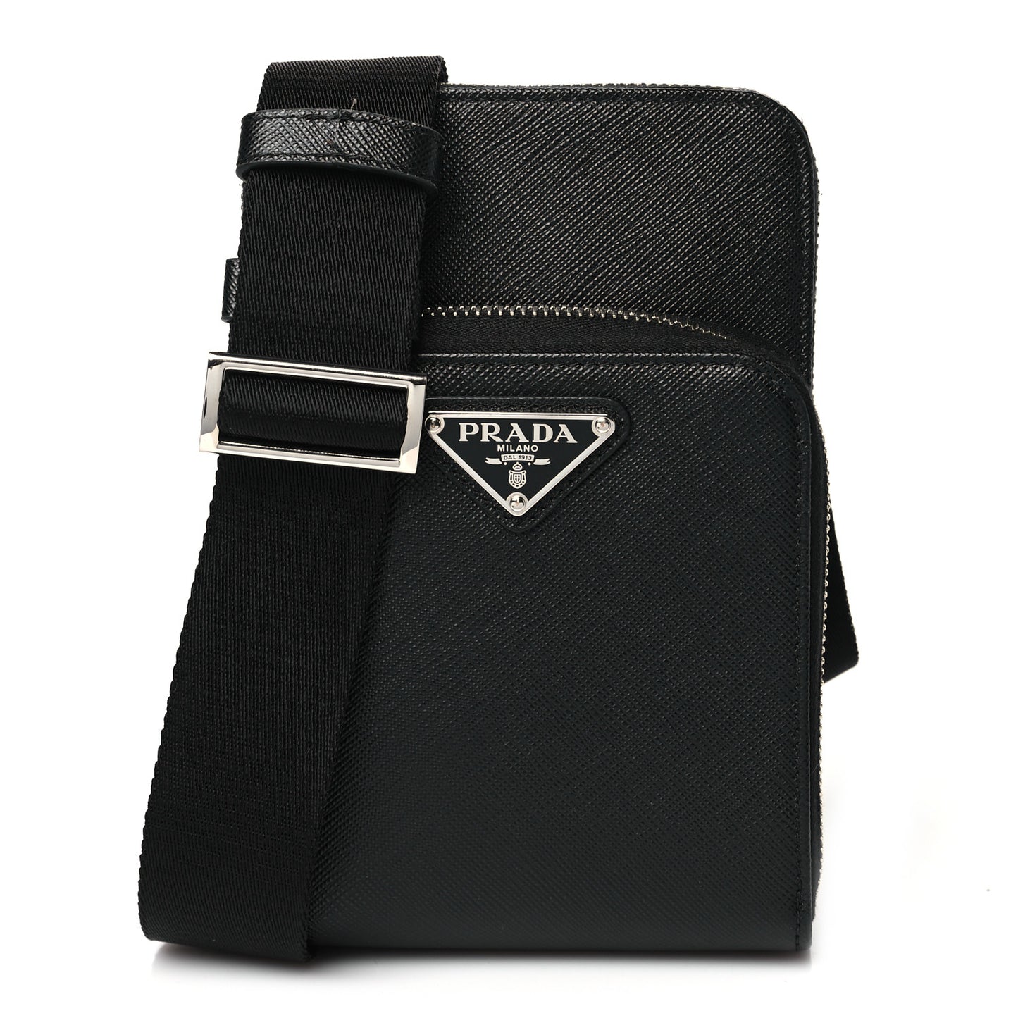 Saffiano Phone Crossbody Pouch Black