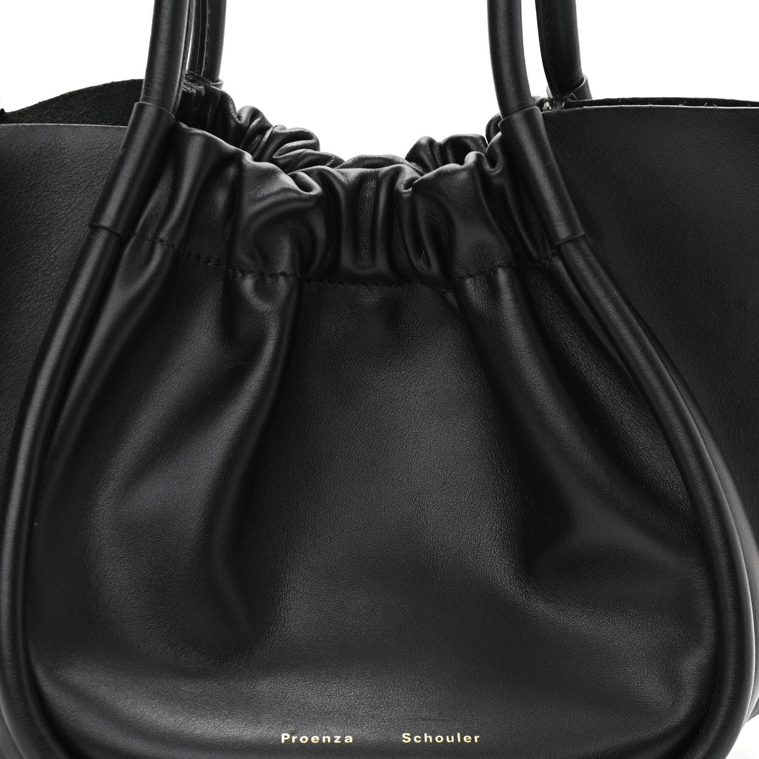 Proenza Schouler Calfskin Small Ruched Tote Black 8 of 10