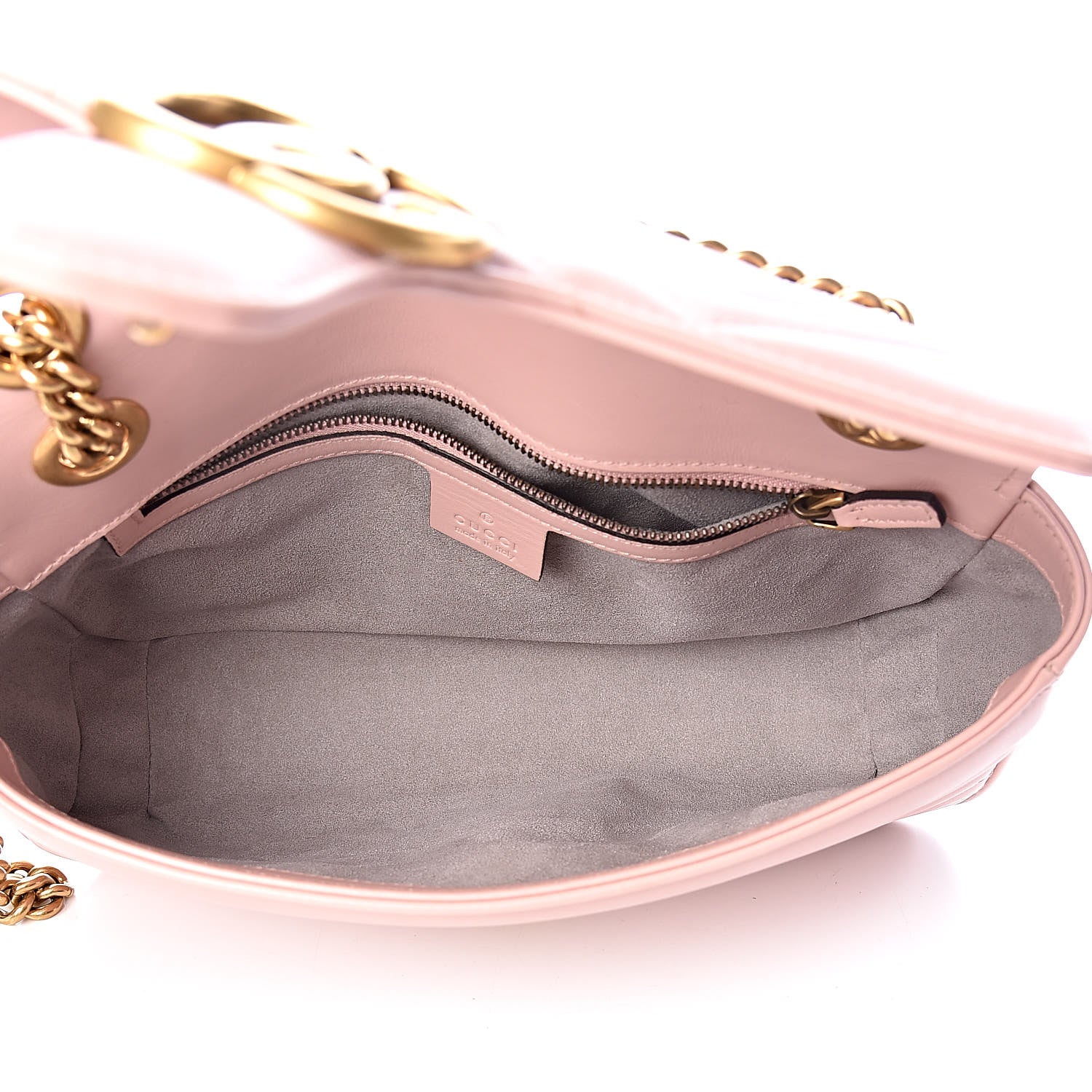 Gucci Calfskin Matelasse Small GG Marmont Shoulder Bag Perfect Pink 5 of 9