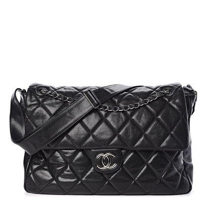 Chanel Glazed Caviar Large Nature Flap Bag Black 1 of 9