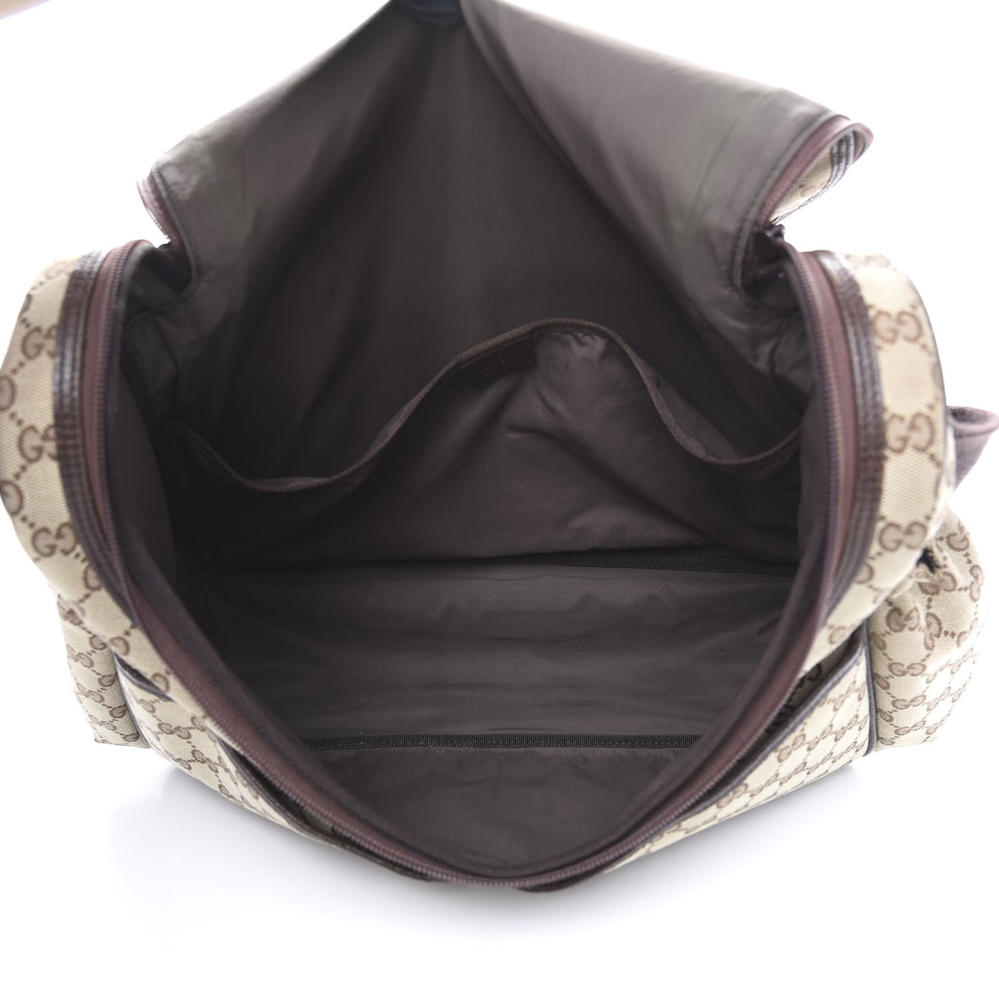 Monogram Natural Pigskin Large Diaper Bag Beige Ebony Cocoa Dark Chocolate