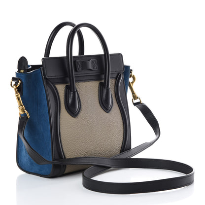 Celine Bullhide Calfskin Nano Tri-Color Luggage Light Taupe 4 of 10