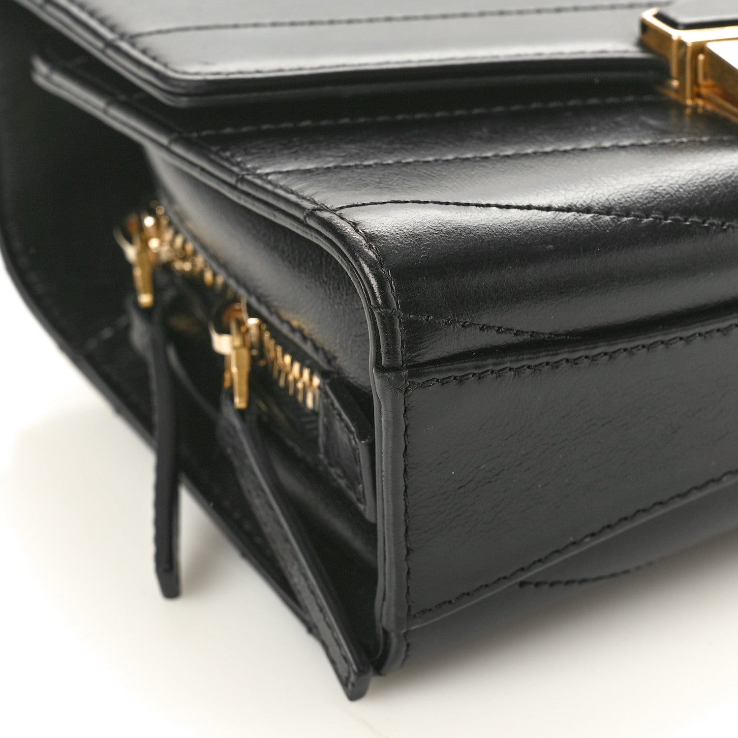 Chanel Calfskin Chevron Quilted Small Medal Flap Black 8 of 9