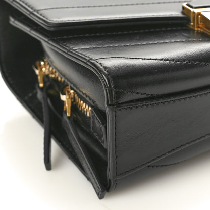 Chanel Calfskin Chevron Quilted Small Medal Flap Black 8 of 9