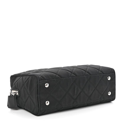 Prada Nylon Tessuto Impuntu Quilted Shoulder Bag Black 4 of 9