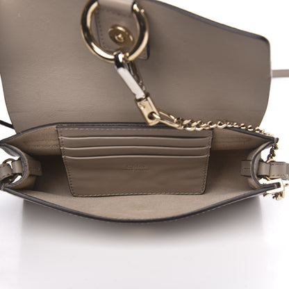 Chloe Suede Calfskin Mini Faye Shoulder Bag Motty Grey 5 of 10