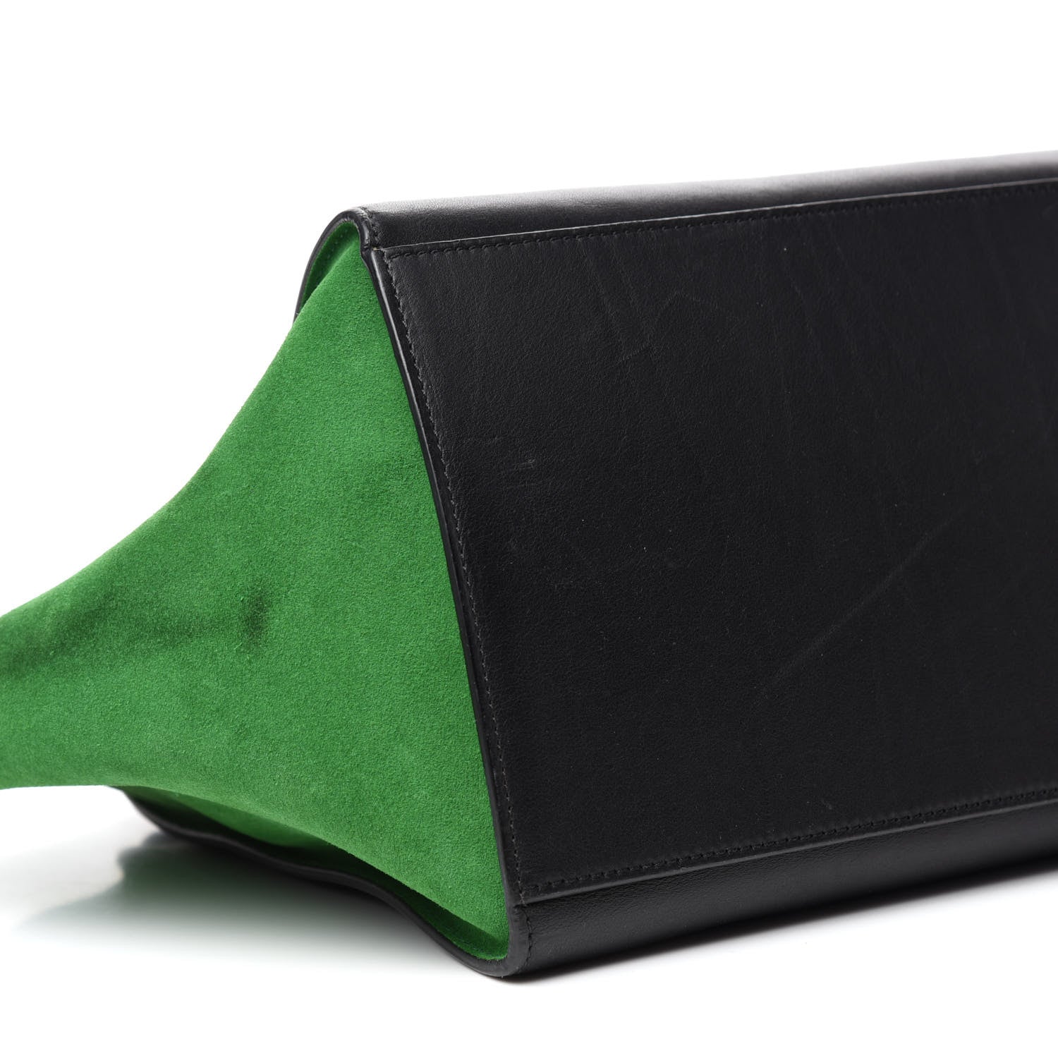 Celine Smooth Calfskin Suede Medium Tri-Color Trapeze Grass 6 of 13