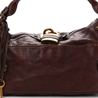 Chloe Calfskin Paddington Hobo Burgundy 8 of 10