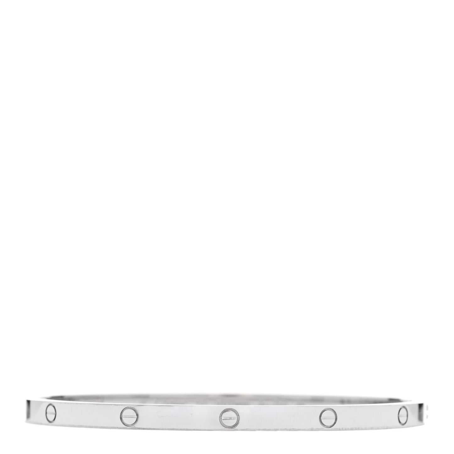 18K White Gold Small LOVE Bracelet 17