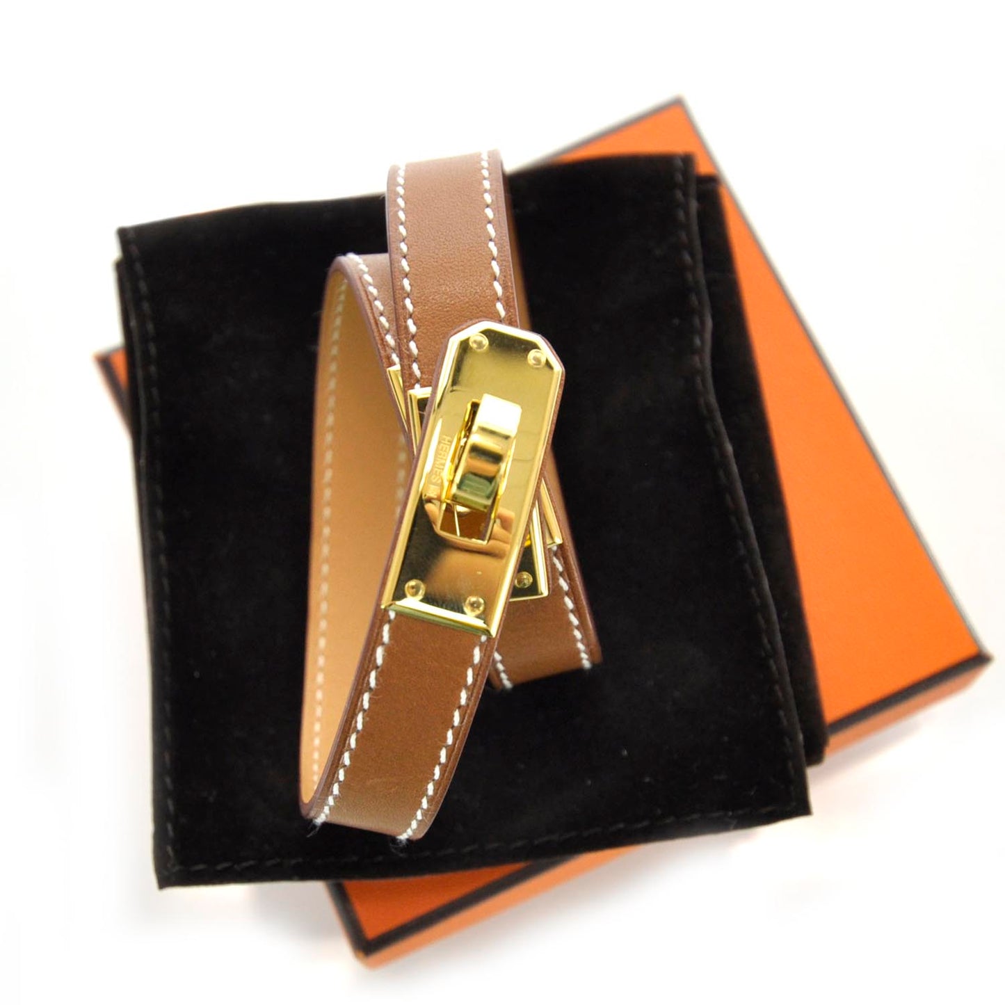 Barenia Kelly Double Tour Bracelet Fauve