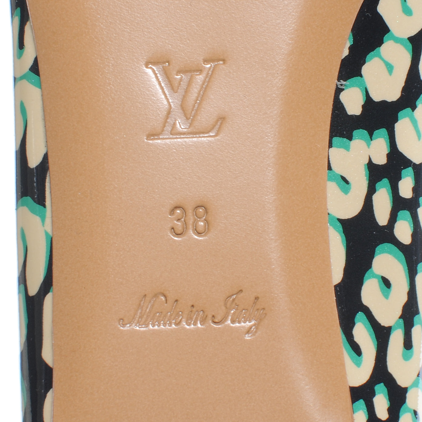 Louis Vuitton Patent Leopard Ballet Flats 38 Blue Infini 8 of 8