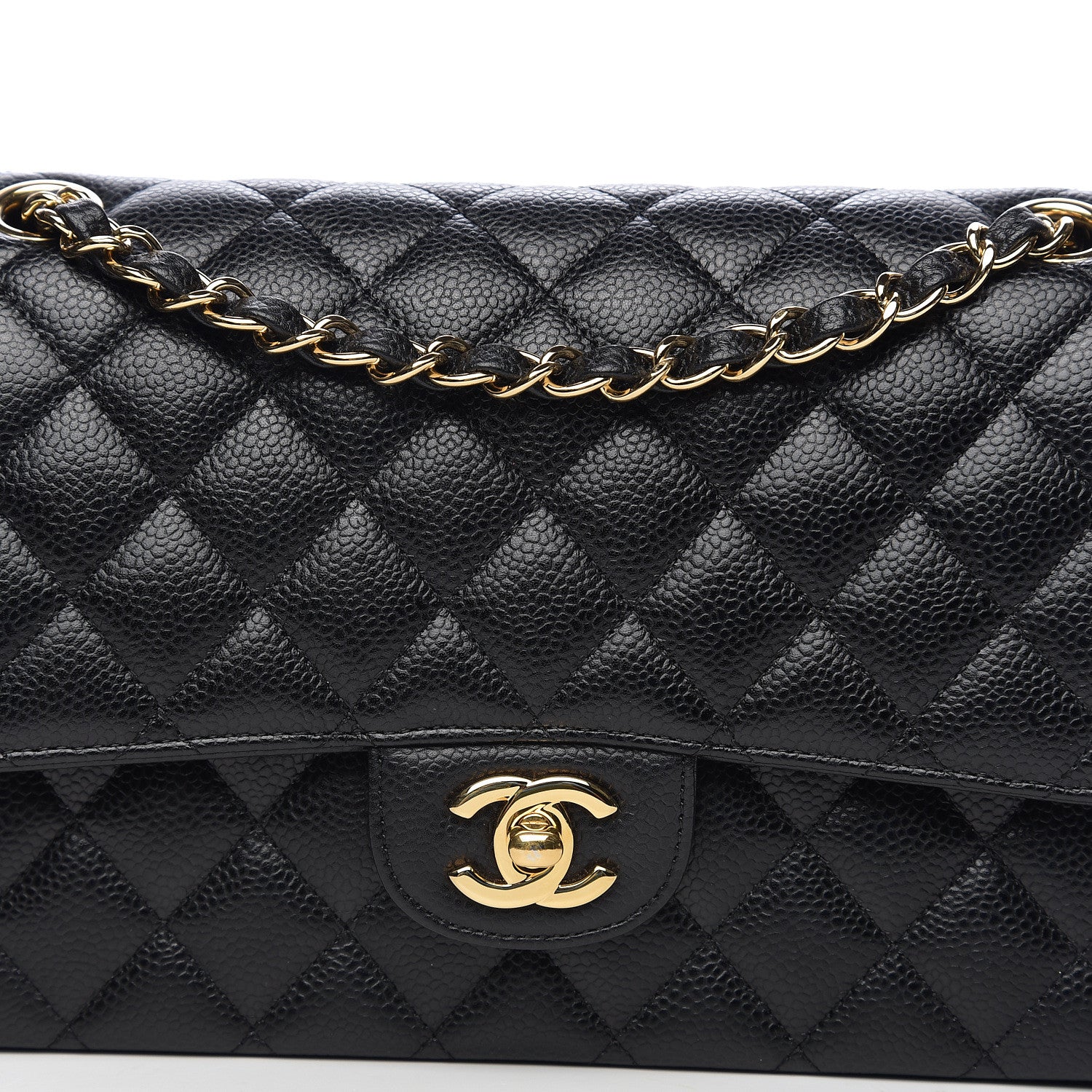 Chanel Caviar Quilted Medium Double Flap Black 9 of 10
