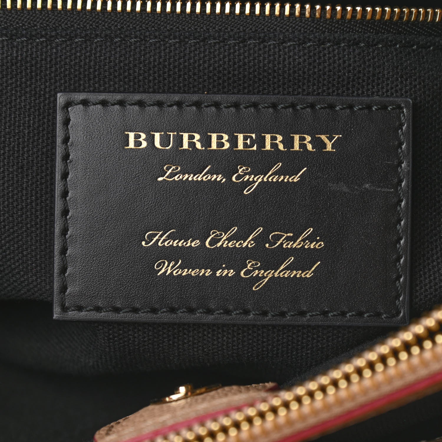 Burberry Grainy Calfskin House Check Medium Banner Tote Beige 5 of 9